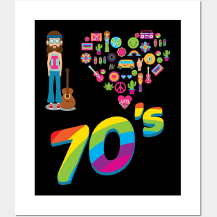 'I Love 70s Hippie Style' Awesome 70s Vintage Posters and Art